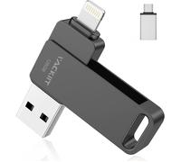 Cle Usb 128 Go Pour Iphone Apple Certifié Lightning,Clé Type C Photo Stick Usb 3.0 Flash Drive Stockage Externe Mémoria Pour Ipad Mac Ios Android Pc Avec Mfi Lightning,Usb 3.0,Type C