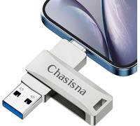 Clé USB 128 Go pour iphone Compatible OTG Android/i-Pad/Mac/PC,Cle USB pour iphone Stockage Externe Sauvegardez Vos Photos et Vidéos sans Applications.