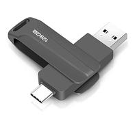Clé USB 128GB 2-en-1 128GB Type C Pendrive 128GO USB C Flash Drive 128 Giga 2-in-1 OTG Pen 128GO for PC/Tablet/Laptop/Smartphone with Type C, Xiaomi/Huawei (Gris)