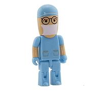 Clé USB 128GB en Forme de Médecin et Infirmière - USB 2.0 Pendrive Memorias Flash Disk (Bleu)