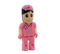Clé USB 128GB en Forme de Médecin et Infirmière - USB 2.0 Pendrive Memorias Flash Disk - Rose