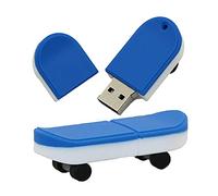 Clé USB 128GB en Forme de Skateboard 2.0 - Mémoire Flash Drive Pendrive Disque Thumb (Bleu)
