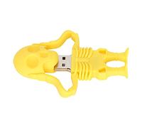 Clé USB 16 Go 32 Go 64 Go 128 Go, Apparence de Crâne Jaune de Disque U de Dessin Anim e Mémoire pour Les Données de Stockage Externe, Stockage en Vrac à Grande Vitesse,