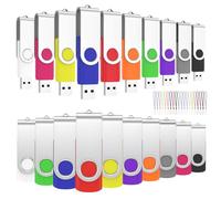 Cle USB 16 Go Lot de 20, ABLAZE Clé USB 2.0 Pendrive Clef USB 16Go Pivotant