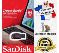 Clé USB 16 Go SanDisk - Type Cruzer Blade - Existe aussi en : 8 32 ou 64 Gb Giga