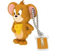 Clé USB 16 Go Tom & Jerry - Design ludique en gomme souple - Vitesse de lecture jusqu'à 15 MB/s - Pratique avec capuchon fixé - Taille: 16 Go, Couleur: Multicolore