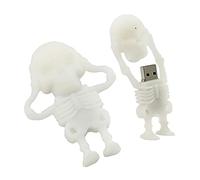 Clé USB 16GB en Forme de Squelette Humain - USB 2.0 Lecteur Flash de Mémoire - Stockage Externe de Données sur Disque à Mémoire (Blanc)