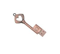 Clé USB 16Go Original Métal Forme de Coeur Porte Clé USB Memory Stick