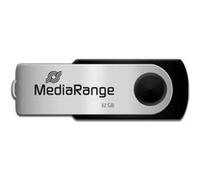 Clé USB 2.0 32 Go Flash-Drive avec Boîtier Métallique MediaRange Noir