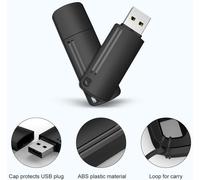 Clé USB 2.0 64Go Lot de 3, Clef USB 64 Go 2.0 LED, USB Flash Drive Musique Pas Cher, 3 Pièces Pendrive USB avec Pince en Métal à 360° Cle USB 2.0 64 Go pour Ordinateur PC (3 Pack, Noir)