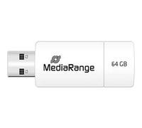 Clé USB 2.0 64Go pour Stockage Facile et Transport Mobile MediaRange Blanc