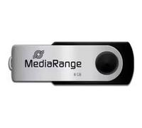 MediaRange Clé USB Flash-Drive 2.0 8 Go Boîtier métallique Noir