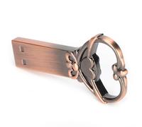 Clé USB 2.0 en forme de cœur rétro portable en métal découverte pour le stockage d'informations (128 Go)