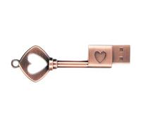 Clé USB 2 0 en métal en forme de cœur rétro découverte pour stockage d'informations, photos, vidéos, fichiers musicaux, sauvegarde Plug and Play, compatible avec ordinateur de bureau, ordinateur