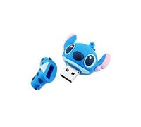 Clé USB 2.0 Haute Vitesse en Silicone Design Cartoon Stitch Bleu 16 Go