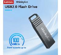 Clé USB 2.0 haute vitesse LENOVO, transmission stable, corps en métal, mémoire flash robuste, avec trou de suspension, compacte et portable, disponible en 8 Go/16 Go/32 Go/64 Go, compatible avec les r