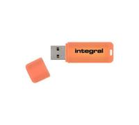 Cle USB 2.0 Integral Neon 8Go Orange
