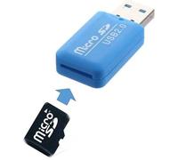 Clé usb lecteur micro carte sd - bleu G