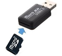 Generique Clé USB 2.0 – Lecteur adaptateur micro SD – Noir