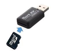 Clé USB 2.0 Lecteur Adaptateur Micro Carte SD - Noir ALIBA0107-12A198