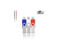 Clé USB 2.0 Lot de 3 Pièces Flash Drive 16 Go pour Ordinateur, Lecteur, Télévision, Automobile,etc, avec Couleur Mixte (3 PCS