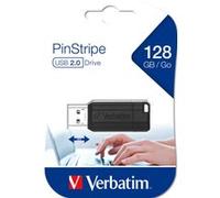 Clé USB 2.0 Verbatim PinStripe 128 Go Noir G