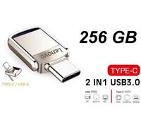 CLé USB 256 Go 2 en 1 Type C Pen Drive 256 Go Portable Clef USB3.0 USB C
