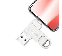Clé USB 256 Go pour i-Phone Flash Drive Memory Stick High Speed Clé USB de stockage externe DEZOBYTE compatible avec i-Phone Pad Android USB C PC MS-256 Go Argent