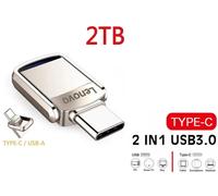 CLé USB 2TB 2 en 1 Type C Pen Drive 2000 GB Portable Clef USB3.0 USB C