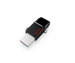 Clé USB 3.0 à Double Connectique Sandisk Ultra 64 Go avec une Vitesse de Lecture Allant jusqu'à 130 Mo/s