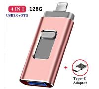 Clé USB 3.0 - Compatible iPhone - 128 Go - Stockage Mémoire - OTG Android - Synchronisation iOS