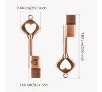 Clé USB 3.0 en métal PC USB Flash Drive Clé USB Externe Cadeau Romantique (32GB 1CS)