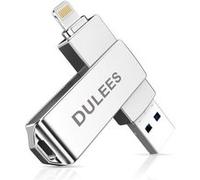 Clé USB 3.0 iPhone Flash Drive DULEES Pour iPhone, Android, tablette, iMac, PC, iPad Argent 128GB G