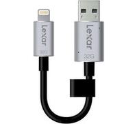 Clé USB 3.0 Lightning Lexar JumpDrive C20i 3-en-1 32 Go Noir et Argent G