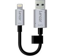 Clé USB 3.0 Lightning Lexar JumpDrive C20i 3-en-1 64 Go Noir et Argent G