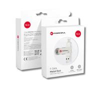 CLE USB 3.2 GEN 1 16 GO USB A USB C FORCELL F DATA METAL ARGENT SILVER
