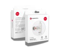 CLE USB 3.2 GEN 1 32 GO USB A USB C FORCELL F DATA METAL ARGENT SILVER