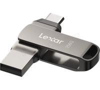 Lexar Clé USB Dual Type-C/Type-A JumpDrive D400 256 Go USB 3.1 Gris