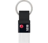 Clé USB 3.2 Nano Ring T100 Capacité 128 Go, 128 GB Compatibilité Universelle USB 3.0 ECMMD128GT103 Design Exclusif avec Anneau Porte Clés Ultra Fine, Sans Capuchon