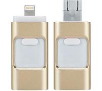 Clé USB 3 en 1 - i-facile - 32Go - Compatible iPhone/iPad/PC - Alliage de zinc - Compacte 53x22x7mm