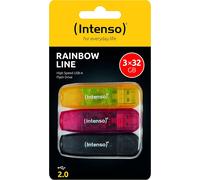 Clé USB 32 GB Rainbow Line, Noir, Rouge, Jaune USB 2.0, 3 pc(s)