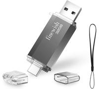CLé USB 32 Go, 2 en 1 USB C Pendrive 32gb Portable Clef USB 32go Type C Memory Stick 32 GB pour Huawei Xiaomi Oneplus OTG Android Appareils TéLévision (Gris).[F90]