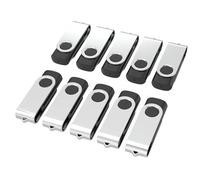 Cle USB 32 Go Lot de 10,WOOOLKEN Clé USB 2.0 Flash Drive Clés USB 32Go Pivotant Stockage Disque Mémoire Stick Pendrive avec Noir