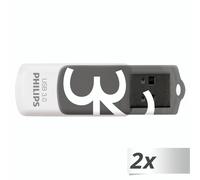 Clé USB 32 Go Philips USB 3.0 Vivid Edition Gris Lot de 2
