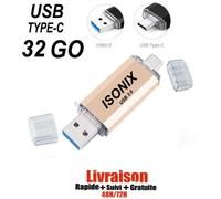Clé USB 32 GO Type C OTG USB Flash Drive pour appareils Android/PC OR