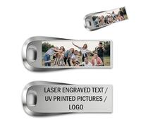Cle USB 32Go/64Go/128Go, Clé USB Personnalisée - Clé Mémoire Personalisée avec Photo Et Texte, Mini Clé USB 2.0, Lecture Rapide Et Forte Compatibilité, Multi Styles Au Choix (Style 9, 64, GB)