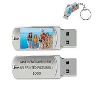 Cle USB 32Go/64Go/128Go, Clé USB Personnalisée - Clé Mémoire Personalisée avec Photo Et Texte, Mini Clé USB 2.0, Lecture Rapide Et Forte Compatibilité, Multi Styles Au Choix (Style 4, 32, GB)