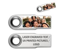 Cle USB 32Go/64Go/128Go, Clé USB Personnalisée - Clé Mémoire Personalisée avec Photo Et Texte, Mini Clé USB 2.0, Lecture Rapide Et Forte Compatibilité, Multi Styles Au Choix (Style 2, 128, GB)