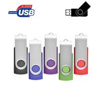 Clé USB 32Go AreTop - Lot de 5 Mémoire Stick Pivotantes Porte Clef USB U Disque 5 Couleurs Mélangées
