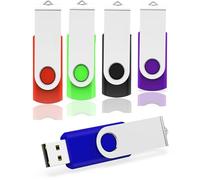 Clé USB 32Go Lot de 5, MAKACTUA Mémoire Stick USB 2.0 Clef mémoire 32Go Clés USB pivotantes Flash Drive Pendrive Jump Drive